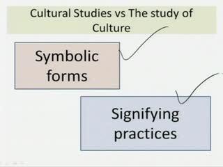 (Refer Slide Time: 45:00) We need to make a very important differentiation or distinction at this juncture, between Cultural Studies and the study of culture.