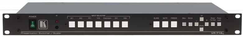 VIDEO SCALERS KRAMER 537 Video Scaler VP-719DS The VP-719DS is a true multi-standard video to RGBHV scaler that convert composite, S-Video, component video (SDTV and HDTV), VGA-through-UXGA, and DVI