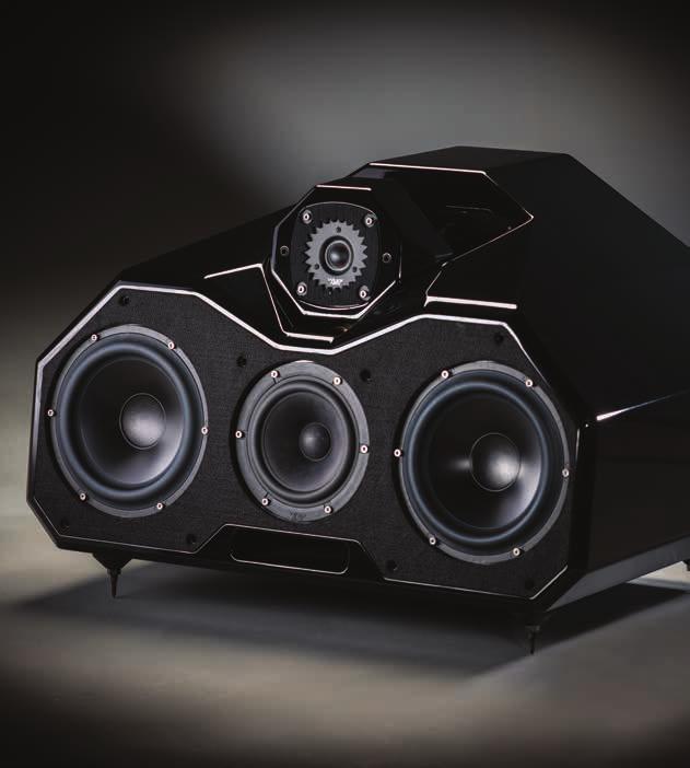 The new cabinet minimizes enclosure resonances and enhances the Center s settling characteristics, allowing for better micro dynamics and deeper shades of black.