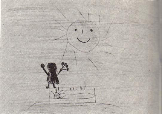 Picture 10: Score showing the sun in bed with a cold, and the earth paying him a visit with a bouquet of flowers (Bašić, 1973a, p.