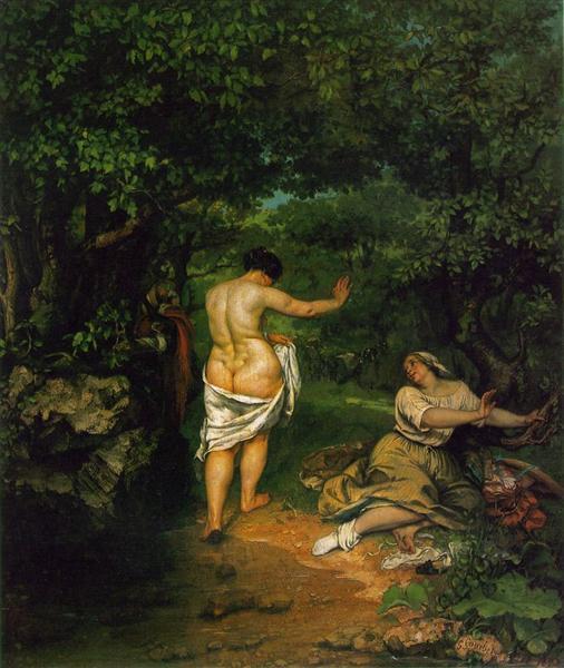 Gustave Courbet (1819 1877) je hotel delati živo umetnost torej prikazovati, v nasprotju s tradicionalnimi moralnimi in vsebinskimi vrednostmi,»konkretno«umetnost.