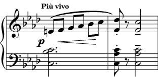 172 line. The two-chord gesture offers the decisive rhythmic impetus that creates the aspect of dance-like pulse, setting the lively mood of section B. Fig.