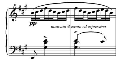 179 Fig. 6.16 Op. 20, no. 3, lyrical motive, mm. 82 83 Fig. 6.17 Op. 20, no. 3, variation of lyrical motive, mm.
