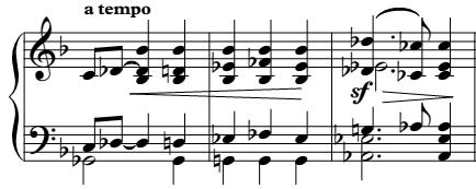 57 59 As observed in the figure 7.8 above, the use of steady quarter notes in the melodic line produces also a more grounded dance setting.