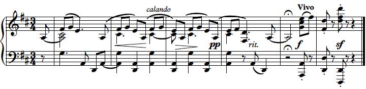 225 Section B does not conclude on a perfect cadence in G major. Rather, it prepares for the return of section A, with suggestive rhythmic elements similar to the opening measures of the piece.