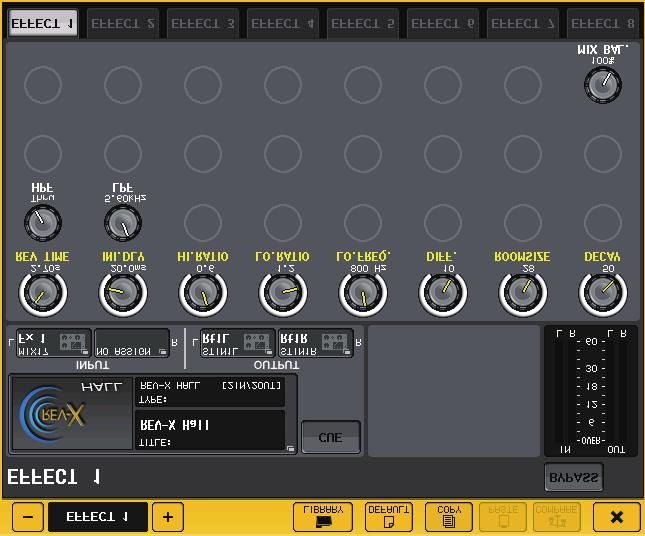 Graphic EQ, effects, and Premium Rack 2. Press the INPUT L button to open the CH SELECT popup window, and select a MIX channel as the input source for the rack.