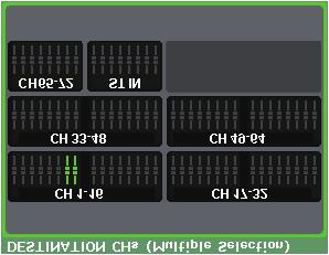 The field will indicate the selected channel. Before selection If the copy source is a MIX/MATRIX channel, buttons will appear so you will be able to select parameters to copy.