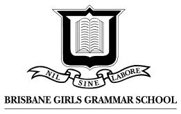 Brisbane Girls Grammar School Textbook, Stationery and Requisites List for Year 8 20 Year 8 Students will commence their secondary schooling at Brisbane Girls Grammar School on Monday 24 January 20.