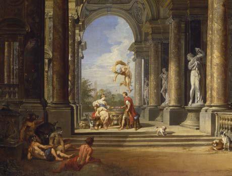 Circe Entertaining Odysseus at a Banquet Giovanni Paolo Panini (Italian), c. 1718-1720. Oil on canvas.
