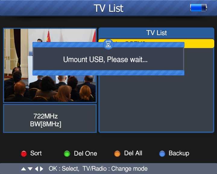 5) Channel Information Use <UP/DOWN> or <LEFT/RIGHT> keys to move the cursor. In the meantime, Channel information: Satellite name, transponder information will be displayed on the left side. 8.