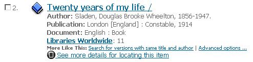 1.2.1.2.1 Looking for Biographical Information at Other Libraries Looking for books available at other libraries that we return to the WorldCat homepage.