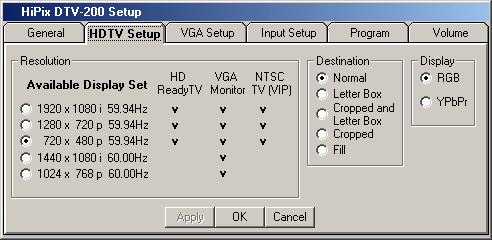 U s I n g t h e H i P i x D T V 2 0 0 HiPix DTV-200 and sent to a Dobly 5.1 audio receiver. It is recommended that you check this box, unless there is a specific reason to disable it.