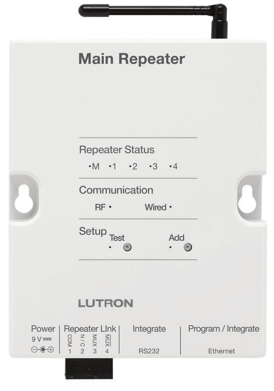 RadioRA 2 Repeaters extend the range of Radio Frequency () signals that are sent between devices.