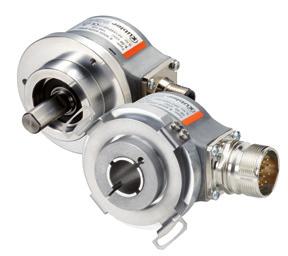 encoders for slip ring integration, up to bearingless encoders with magnetic rings or magnetic tapes, which can be mounted directly on the rotor or generator shaft.