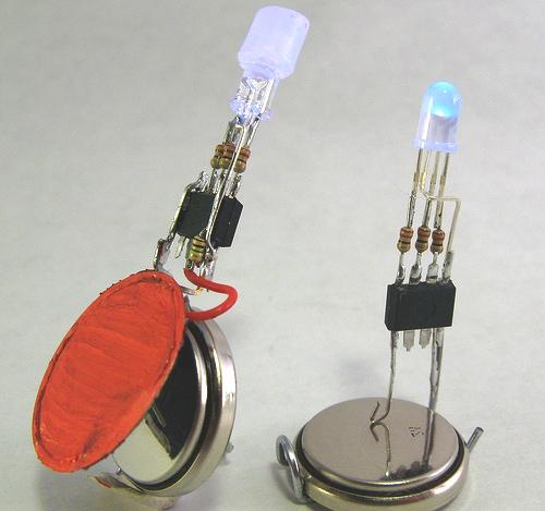 Smart LED Prototypes hand-wired, thru-hole parts with sensor without What if we just add a microcontroller to an RGB LED?