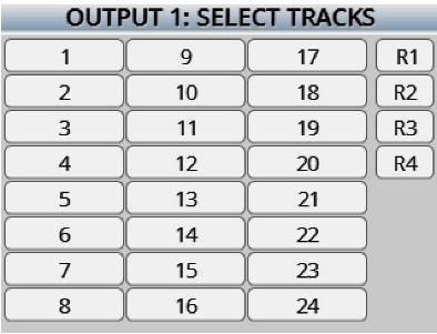 Output Routing The output routing menu is where the record tracks are assigned to an output bus / busses.