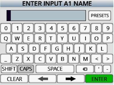 Input Control The input control menu is where input parameters are adjusted for both the analog and digital inputs.