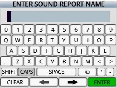 To navigate thru the sound reports tap on the arrow keys on either side of the preset number key. Each setup can be named for easy identification.