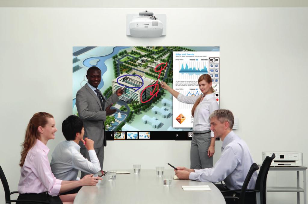 Great presentations From ultra-light mobile projectors to large-scale installation models, Epson provides the audiovisual tools that make great training and presenting memorable, easily accessible