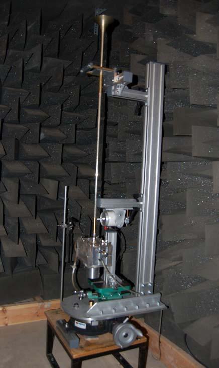 the cylindrical section of the instrument could also be clamped if required. The apparatus allowed an almost 360 field of view over the test instrument.