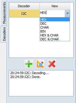 Under the View, you can select how you want the decoded data to be shown. HEX, DEC, CHAR, BIN, HEX & CHAR, DEC & CHAR are available.