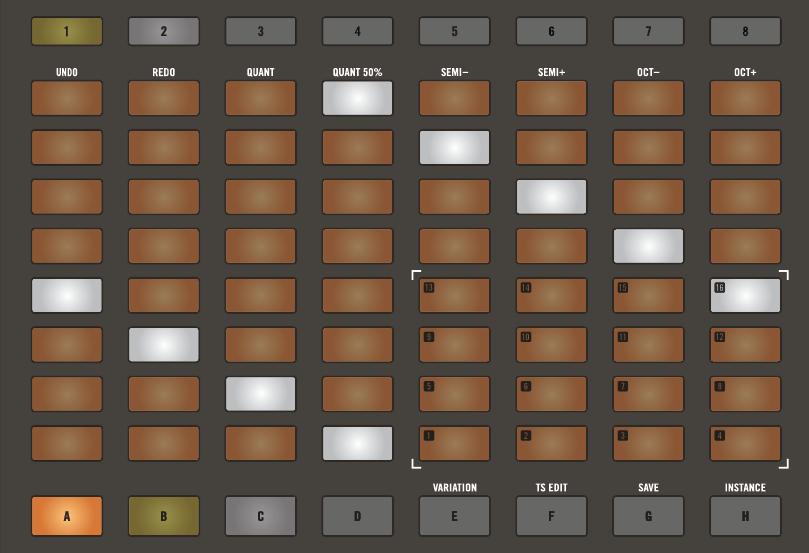 Recording and Editing Patterns Creating Melodies and Harmonies Keyboard mode on MASCHINE JAM. To access Keyboard mode: Press SHIFT + PAD MODE (KEYBOARD).