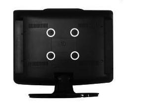 2) The wall mount can now be easily attached to the mounting holes on the rear of the TV.