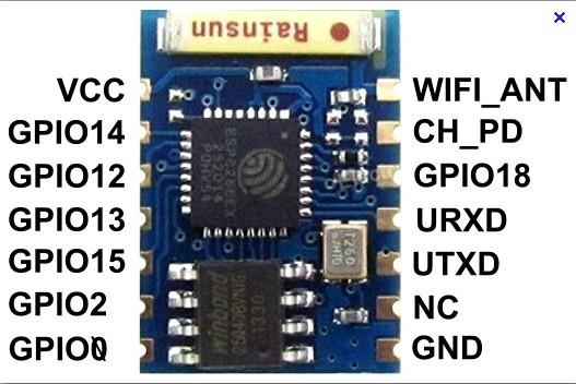 ESP-12 (2014) 3.3V ESP8266EX is among the most integrated Wi-Fi chips in the industry.