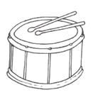 Distinguish between the timbre of a leather drum and a metal drum.