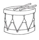 Accompany songs with percussion instruments, keeping the beat.