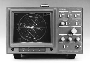 1720 NTSC Vector display. Differential Phase And Gain Measurements The 1720 Series Vectorscope graticule has scales for measuring Differential Phase and Gain.
