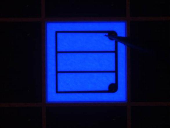 Pump LED Figure 3. Photographs of blue pump LED and three different II-VI color-converted LEDs.
