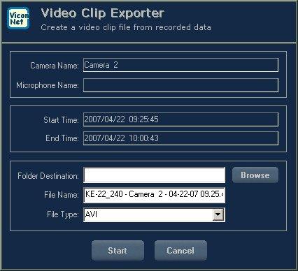 Creating Video Files You can create a short video using the various video formats from a selected playback segment, which can then be viewed using Windows Media Player.