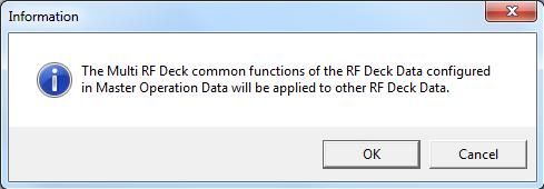 4. Write FPU Data file to each RF Deck separately Note: Repeat this procedure for each RF Deck separately. Note: Don t edit any programming set at procedure #3.