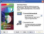 6. The next step will allow you to select how you want ColorFacts to generate the test images.