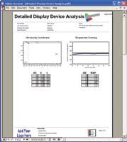 Detailed Display Device Analysis The Detailed Display Device Analysis is one of the reports that can be created by the ColorFacts Report Wizard.