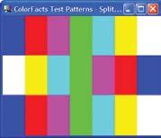Split Color Bars - The ColorFacts Split Color Bars pattern is designed to help you properly set the Color and Tint controls of your display device.