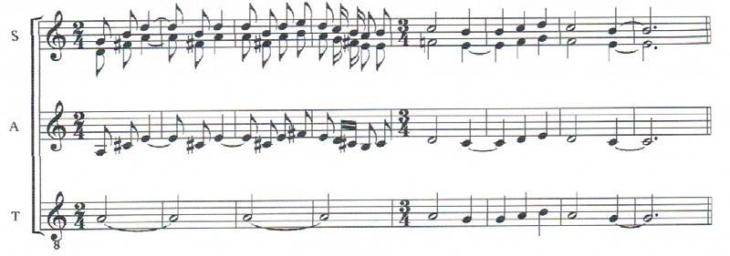 Elements of modal composition in Alexandru Pascanu s Choral Festum Hibernum 113 The composition.