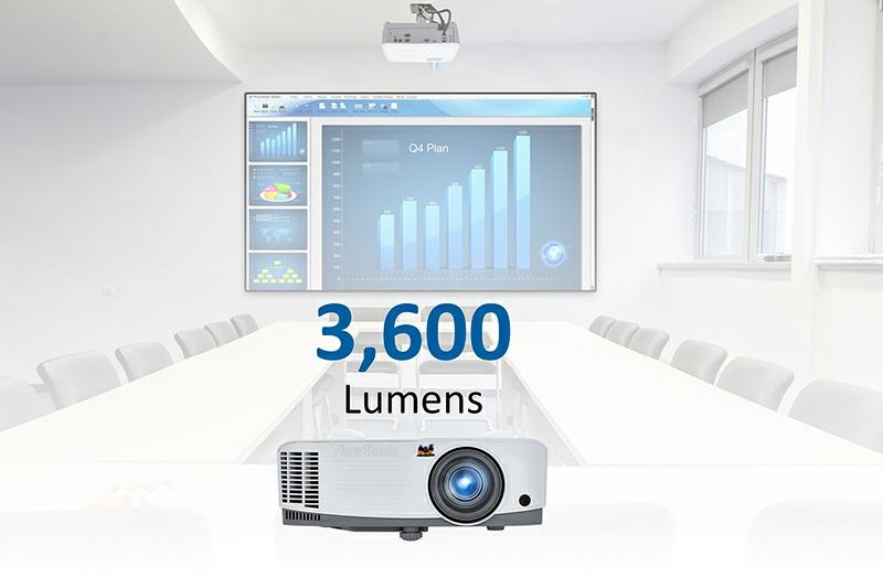 Bright Images in Any Environment Packed with 3,600 ANSI Lumens of brightness and a 22,000:1 high contrast ratio,