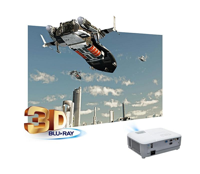 Immersive 3D Viewing PG603X is capable of projecting 3D content directly from 3D Blu-ray players and