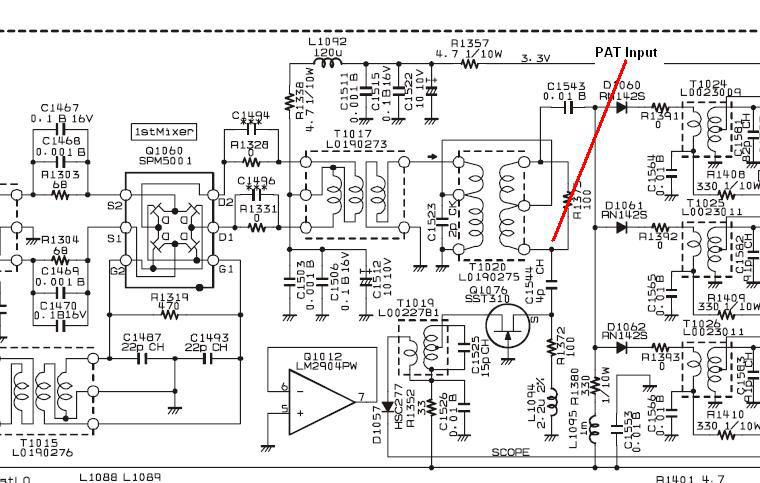 Fig 3 Panadaptor input connection at T1020/C1544 Fig 4 Wire connection at T1020 for PAT 7 Prepare a 70mm