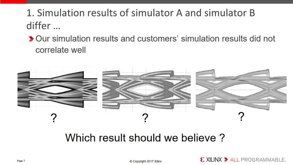 Different Tool, Different Results Might be due to simulation differences Might be due to post-processing differences Either way it s a user