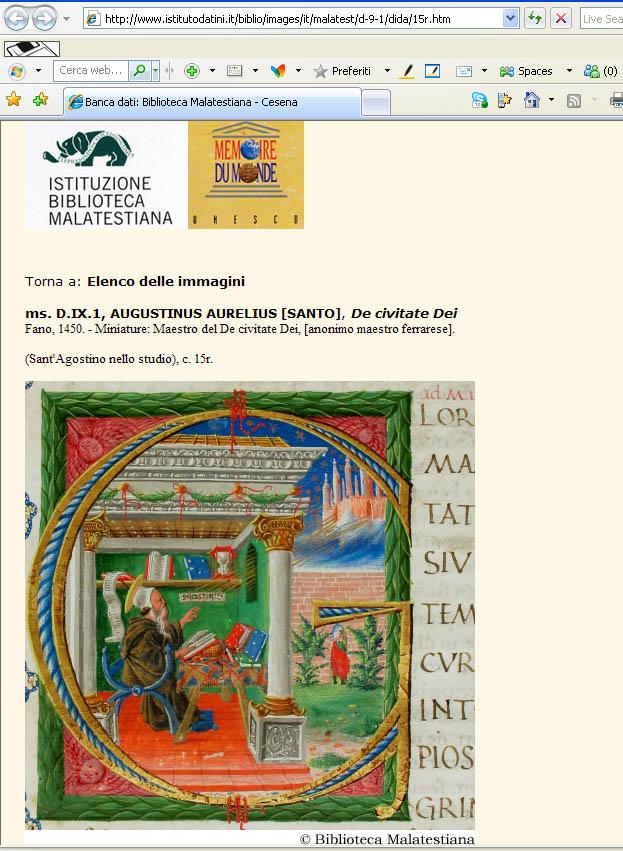 The Open Catalogue of Malatestiana Library - 7 Illumination Manuscript D.IX.