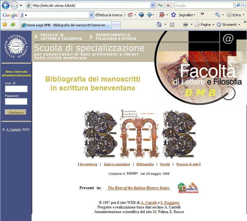Information systems for Latin palaeography - 5 Bibliography of Beneventan Manuscripts