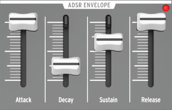 5.6.7. ADSR Envelope sliders These four sliders affect the Filter by default. Their functions are described extensively in the Basics of Synthesis chapter [p.55].