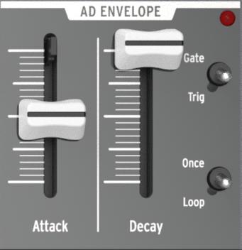 AD Envelope sliders These two sliders affect the Amplifier by default. Their functions have been described extensively here [p.
