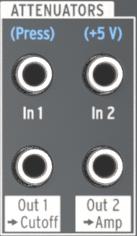 7.12. The ATTENUATORS section The Attenuators provide a way to "tame" the output signal of a source.