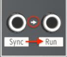 7.13.3. Sync & Run Look closely at the two jacks on the bottom of the Sequencer section.