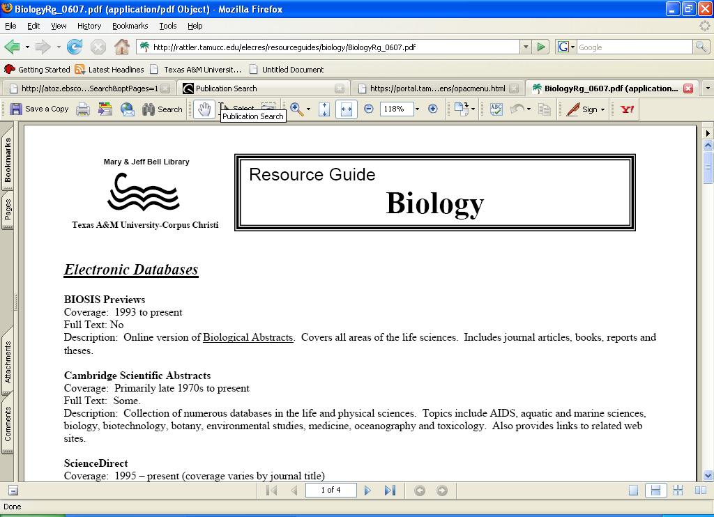 Subject Guides Each subject guide includes information about key databases for finding articles, helpful internet