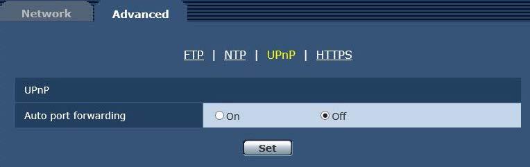 Web screen configurations (continued) zupnp This unit supports UPnP (Universal Plug and Play). Using the UPnP function allows the following to be set automatically.